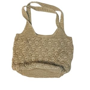 Luxy Knit Light Brown Slochy Medium Size Bag